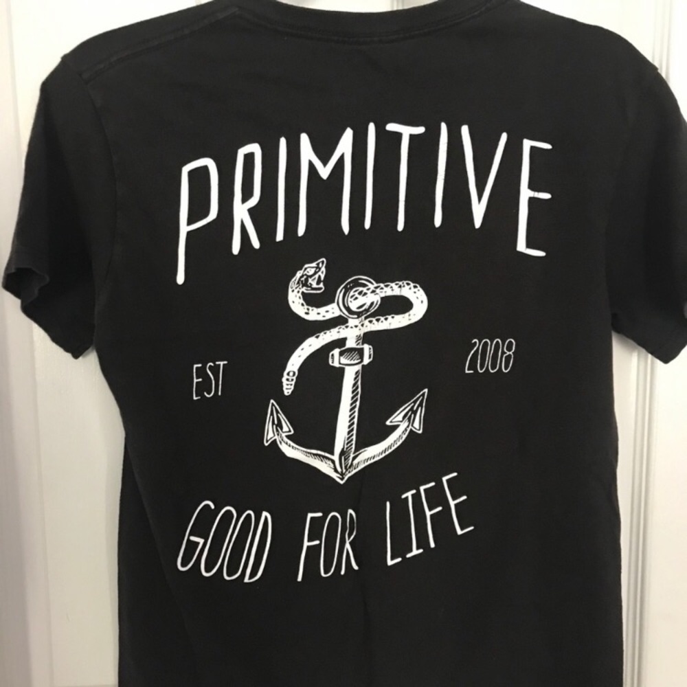Primitive Graphic Tee: Black “Good for Life” w/ Anchor Logo